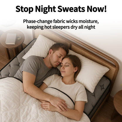 Modland Matelas hybride à ressorts ensachés de 35,5 cm (14 pouces) à revêtement européen, densité moyenne, livré dans une boîte