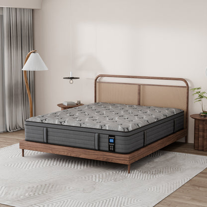 Modland Matelas hybride à ressorts ensachés de 35,5 cm (14 pouces) à revêtement européen, densité moyenne, livré dans une boîte