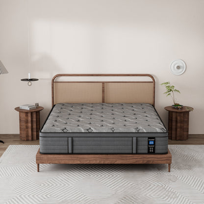 Modland Matelas hybride à ressorts ensachés de 35,5 cm (14 pouces) à revêtement européen, densité moyenne, livré dans une boîte
