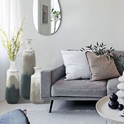 Vases en forme de bouteille en métal multicolores dégradés (lot de 3)