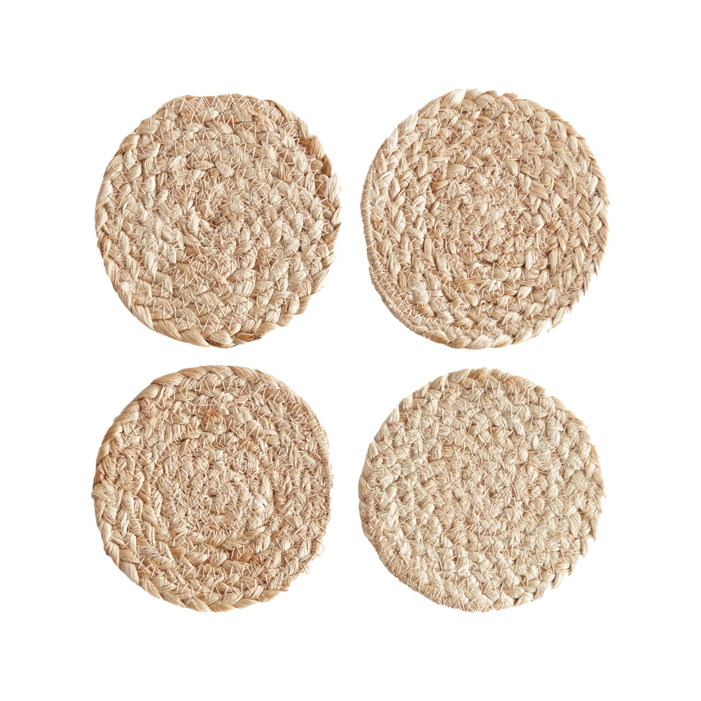 Sous-verres en jute, lot de 4