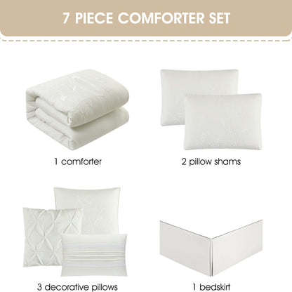Ensemble de couette Nanshing Taylor 7 pièces à motifs floraux botaniques
