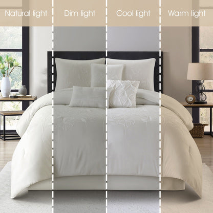 Ensemble de couette Nanshing Taylor 7 pièces à motifs floraux botaniques