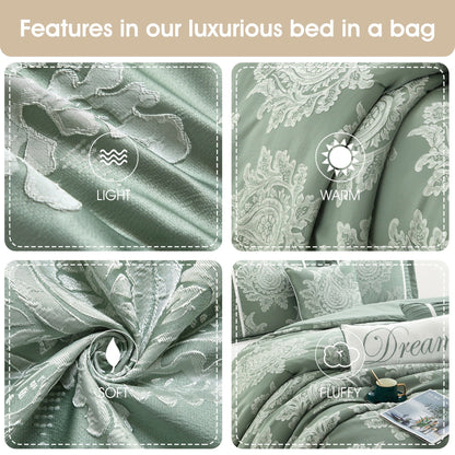 Ensemble de Couette Traditionnel Damassé 7 Pièces Nanshing Tiana