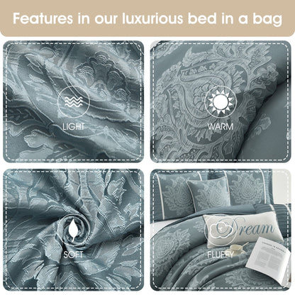 Ensemble de Couette Traditionnel Damassé 7 Pièces Nanshing Tiana