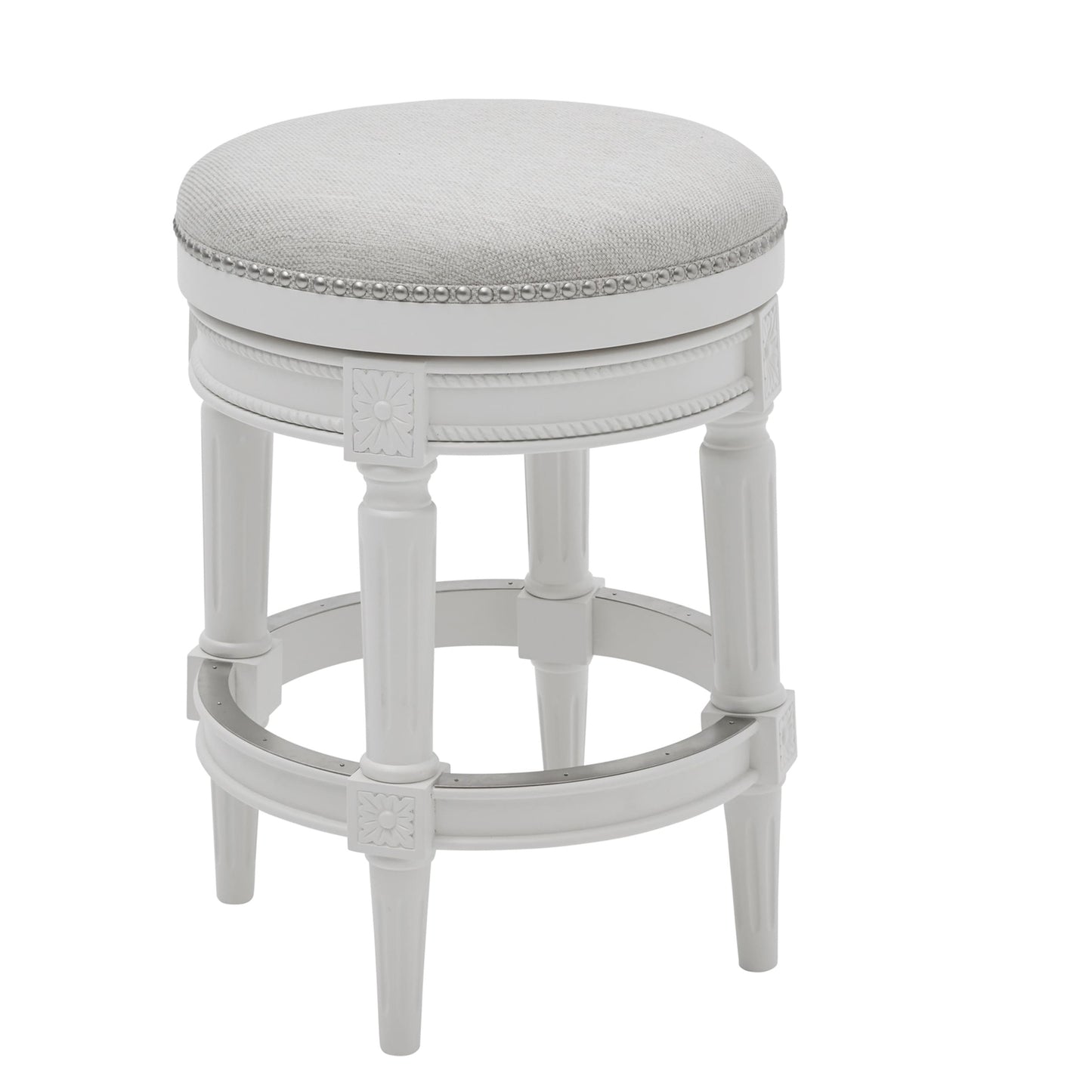Tabouret de bar New Ridge Home Goods Chapman sans dossier, pivotant, hauteur de comptoir de 26 pouces - Hauteur de comptoir