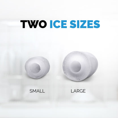 Fabrique de glaçons de Newair, 26 lbs, pour comptoir, portable et légère, commandes intuitives, glaçons de grande ou petite taille, pièces sans BPA.