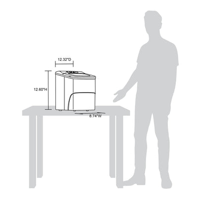 Fabrique de glaçons de Newair, 26 lbs, pour comptoir, portable et légère, commandes intuitives, glaçons de grande ou petite taille, pièces sans BPA.