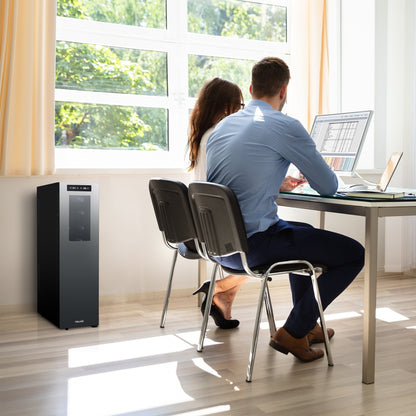 Cave à vin Newair Shadow-T Series, 18 bouteilles, double zone de température, autoportante, thermoélectrique, contrôle numérique.