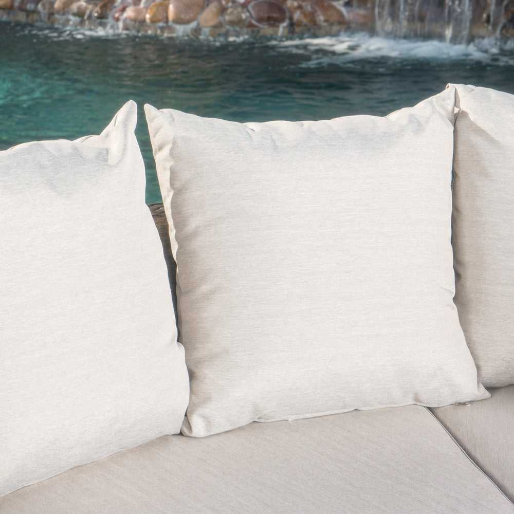 Ensemble de canapé d'angle en osier résistant aux intempéries Newton de Christopher Knight Home