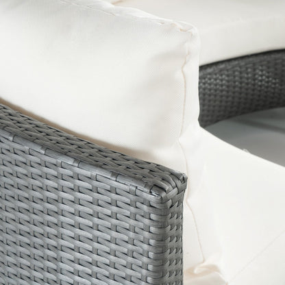 Ensemble de canapé d'angle en osier résistant aux intempéries Newton de Christopher Knight Home