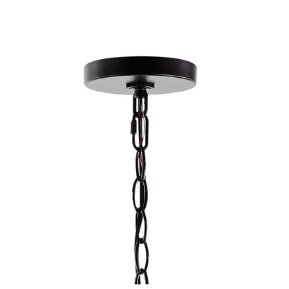 34.75 Lustre LED en fer à 6 lumières, par JONATHAN Y