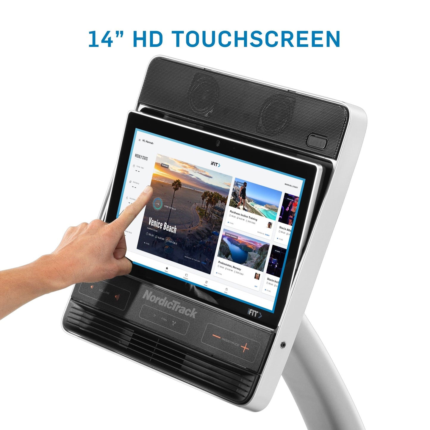 NordicTrack Commercial Series R35 ; vélo d'exercice semi-allongé compatible iFIT avec écran tactile de 14 pouces