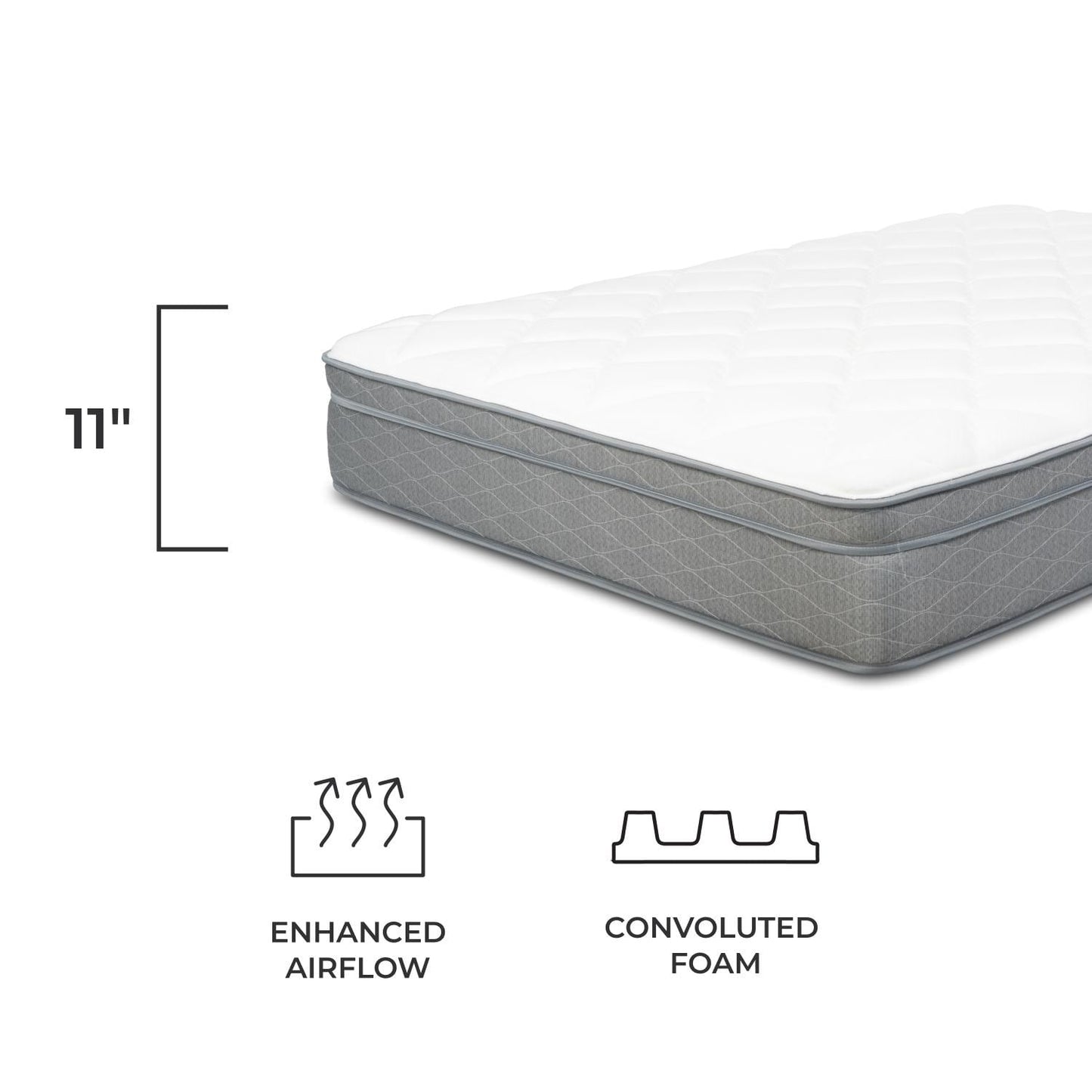Matelas NuForm 11 à surcouche moelleuse moyenne