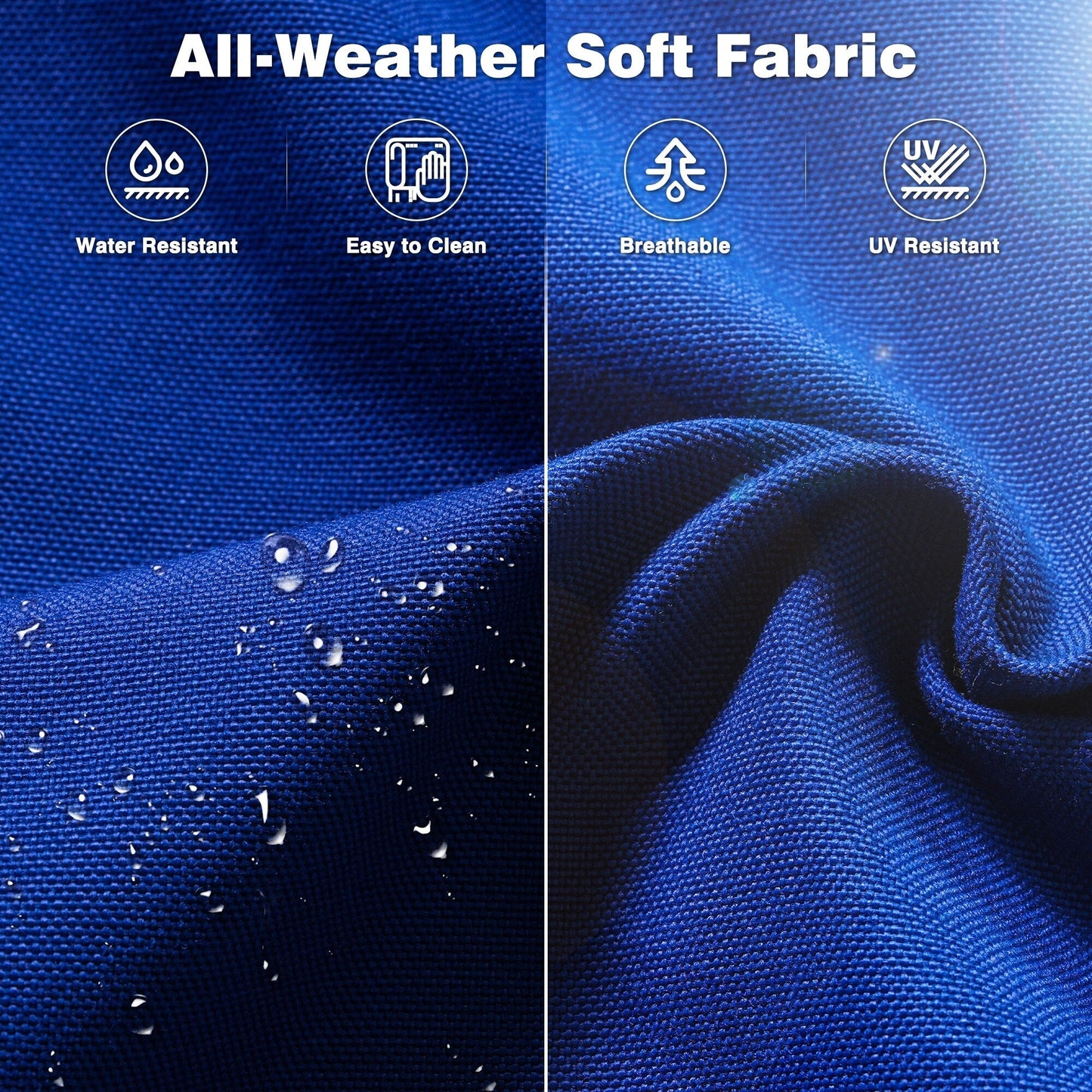 Ensemble de conversation OVIOS pour patio, 5 pièces, en osier, dossier haut.