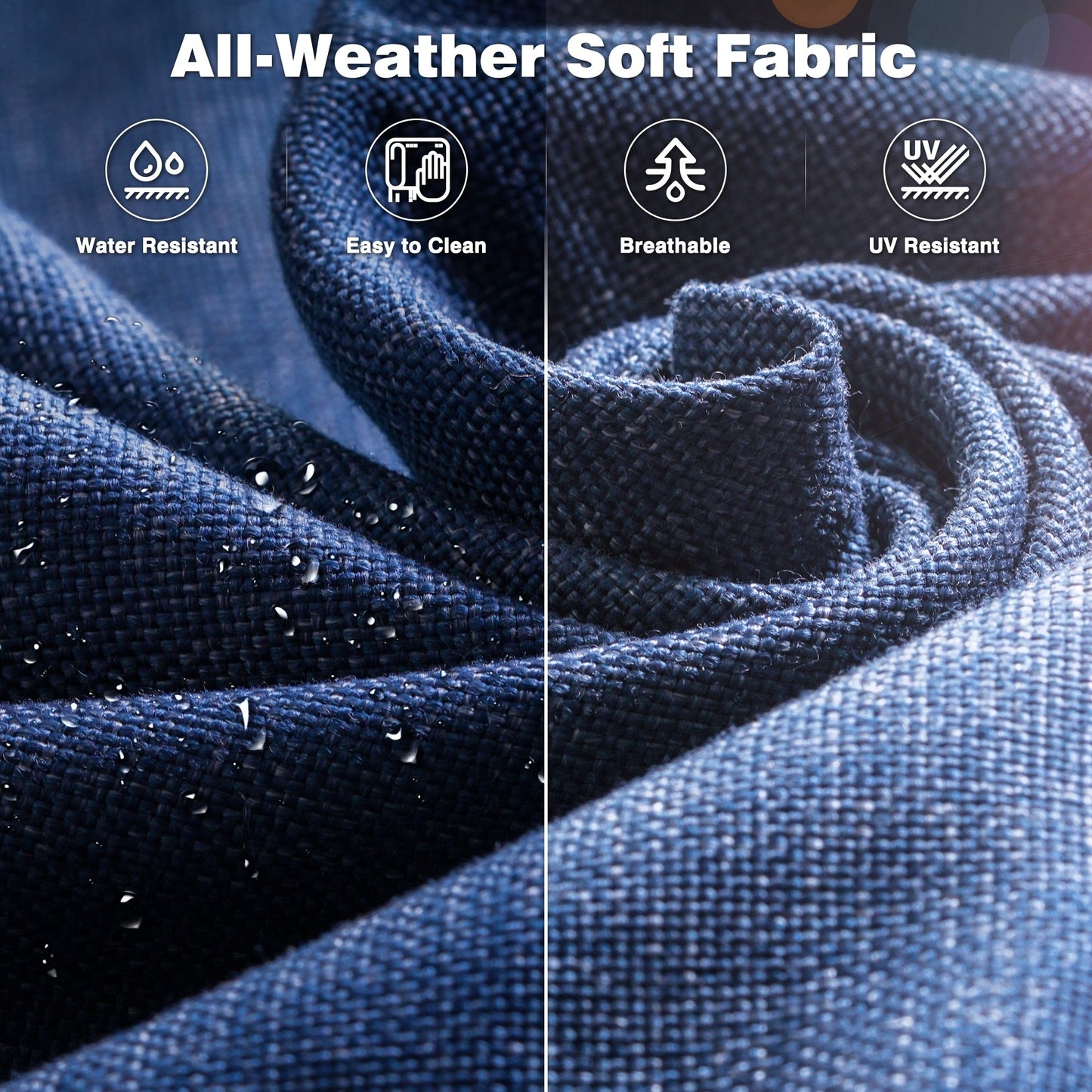 OVIOS Ensemble de meubles de jardin en osier 8 pièces avec chaise pivotante