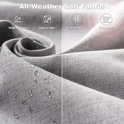 OVIOS Ensemble de meubles de jardin en osier 8 pièces avec chaise pivotante