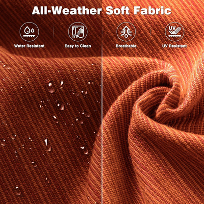 OVIOS Ensemble de meubles de jardin en osier 8 pièces avec chaise pivotante