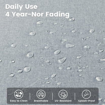 OVIOS Ensemble de 9 pièces en rotin pour extérieur avec chaise pivotante et table à feu.