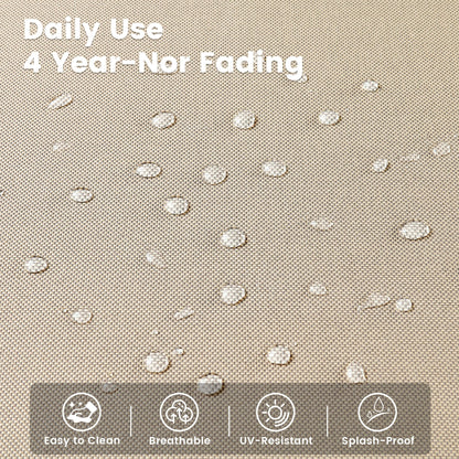 OVIOS Ensemble de 9 pièces en rotin pour extérieur avec chaise pivotante et table à feu.