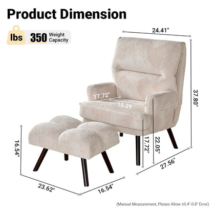 Chaise inclinable OVIOS réglable avec repose-pieds