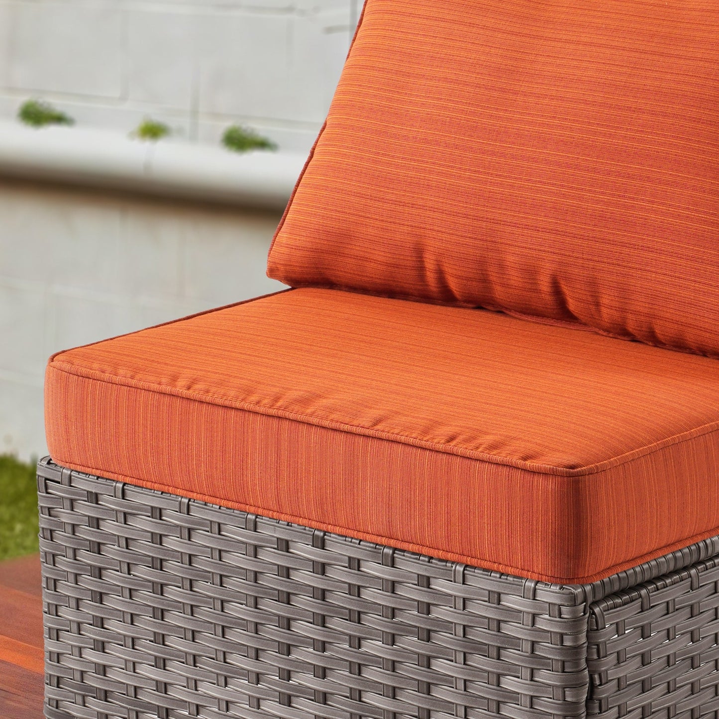 OVIOS Ensemble de salon en osier avec assises profondes, 11 pièces, chaises pivotantes, foyer.