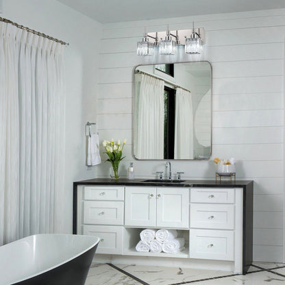 Ora - Lustres de salle de bain modernes à cristaux, à intensité variable, pour miroir, éclairage de vanité glamour