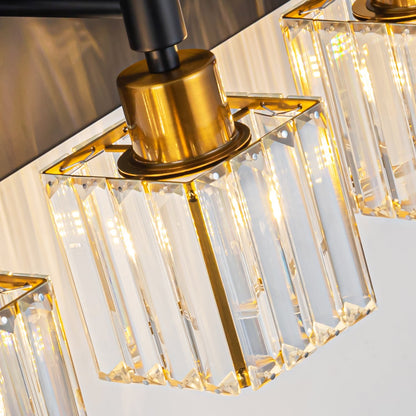 Ora - Lustres de salle de bain modernes à cristaux, à intensité variable, pour miroir, éclairage de vanité glamour