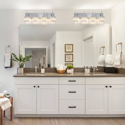 Ora - Lustres de salle de bain modernes à cristaux, à intensité variable, pour miroir, éclairage de vanité glamour