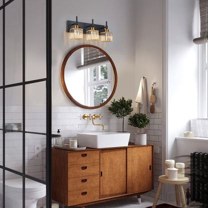 Ora - Lustres de salle de bain modernes à cristaux, à intensité variable, pour miroir, éclairage de vanité glamour