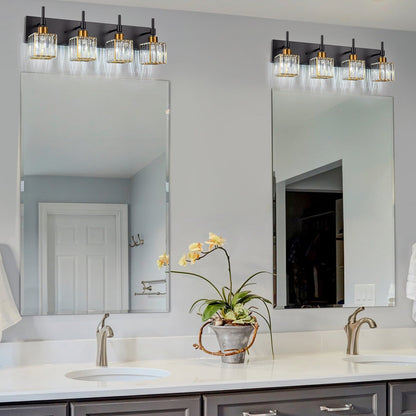 Ora - Lustres de salle de bain modernes à cristaux, à intensité variable, pour miroir, éclairage de vanité glamour