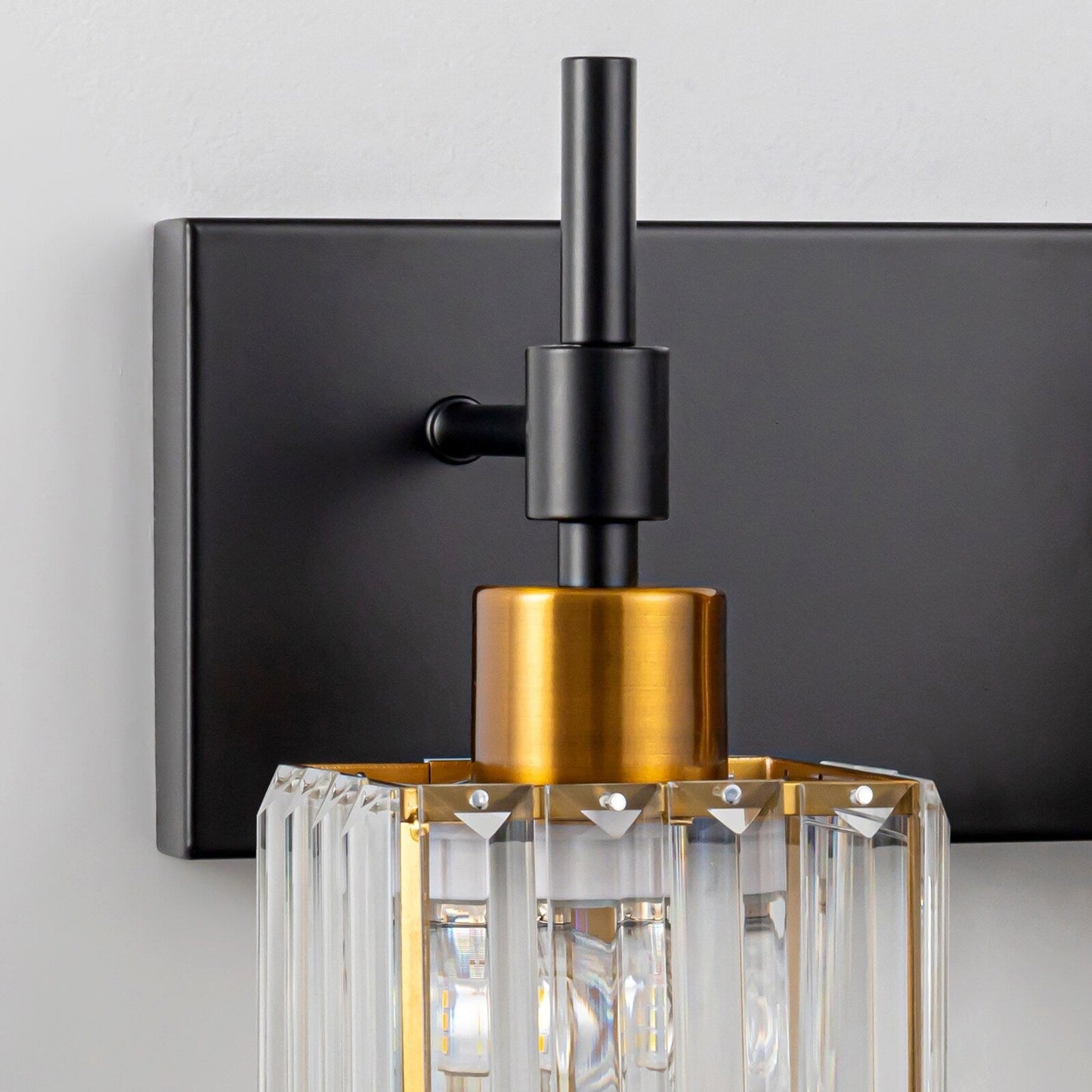 Ora - Lustres de salle de bain modernes à cristaux, à intensité variable, pour miroir, éclairage de vanité glamour