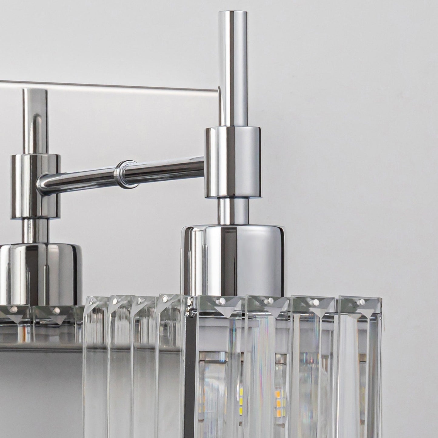 Ora - Lustres de salle de bain modernes à cristaux, à intensité variable, pour miroir, éclairage de vanité glamour