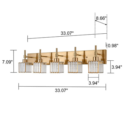 Ora - Lustres de salle de bain modernes à cristaux, à intensité variable, pour miroir, éclairage de vanité glamour