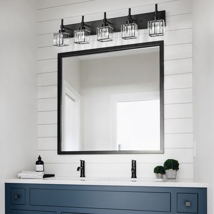 Ora - Lustres de salle de bain modernes à cristaux, à intensité variable, pour miroir, éclairage de vanité glamour