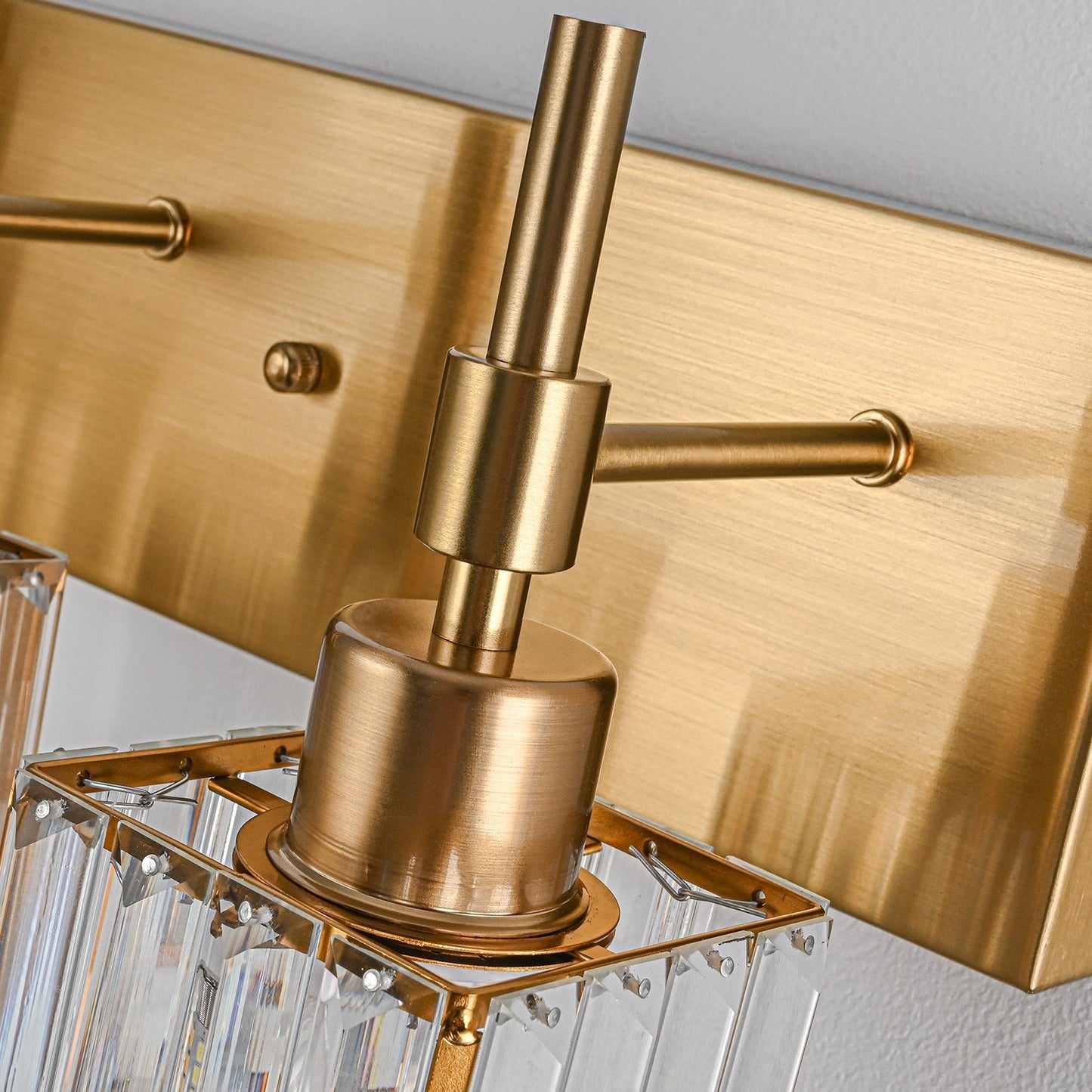 Ora - Lustres de salle de bain modernes à cristaux, à intensité variable, pour miroir, éclairage de vanité glamour