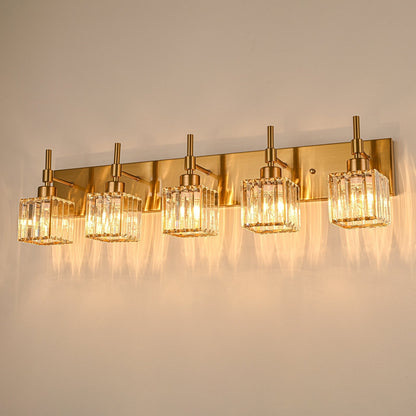 Ora - Lustres de salle de bain modernes à cristaux, à intensité variable, pour miroir, éclairage de vanité glamour