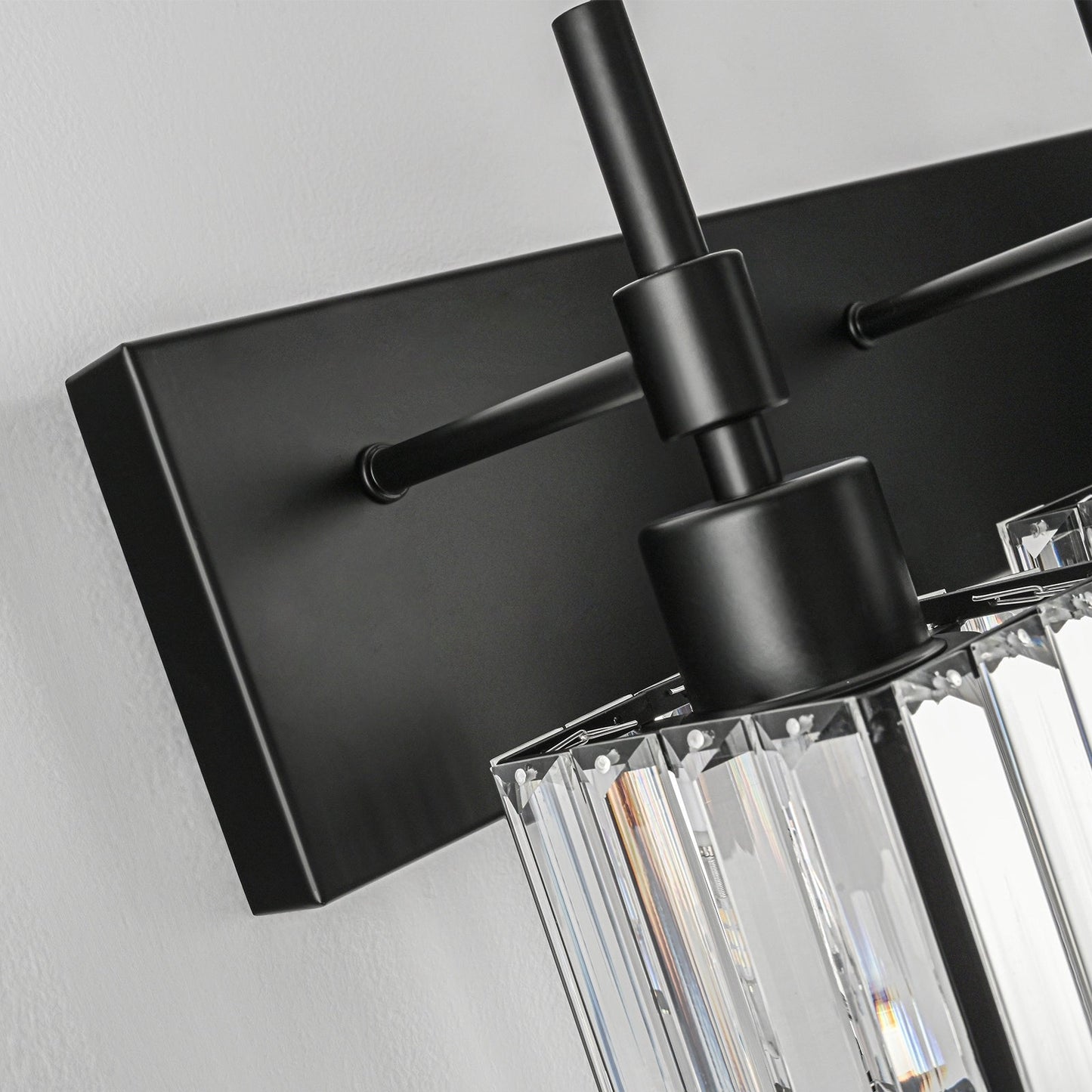 Ora - Lustres de salle de bain modernes à cristaux, à intensité variable, pour miroir, éclairage de vanité glamour