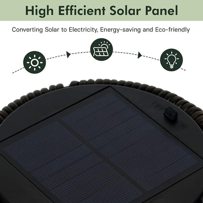 Lot de 2 lampes solaires d'extérieur, lampes solaires de terrasse en osier résistantes aux intempéries, lampes solaires d'extérieur étanches pour véranda, jardin, cour.