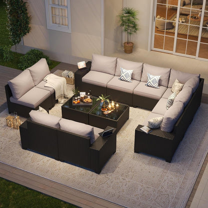 Ensembles de meubles de patio d'extérieur avec coussins épais de 4 pouces