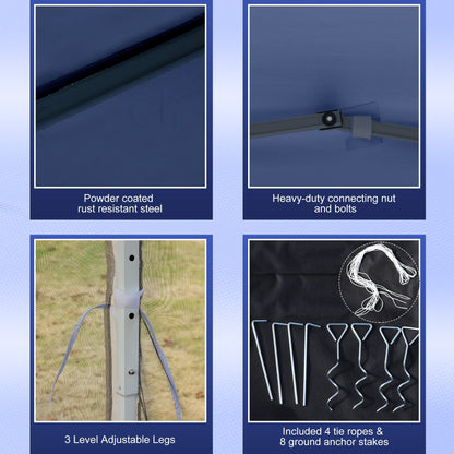 Outsunny Carriole de jardin à 2 roues, capacité de 100 kg, avec poignée ergonomique, pour jardin, cour, terrasse, balcon, etc.