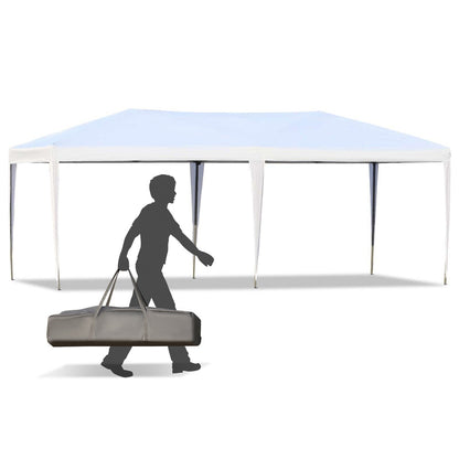 Caravane Pop-up Outsunny robuste avec cadre solide, toit pare-UV, sac de transport pour patio, jardin, plage, arrière-cour
