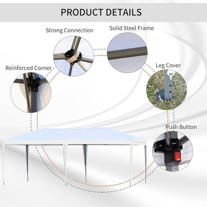 Caravane Pop-up Outsunny robuste avec cadre solide, toit pare-UV, sac de transport pour patio, jardin, plage, arrière-cour
