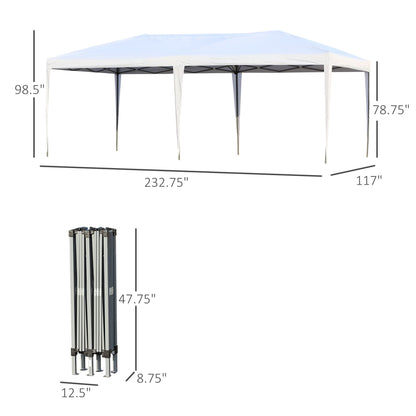 Caravane Pop-up Outsunny robuste avec cadre solide, toit pare-UV, sac de transport pour patio, jardin, plage, arrière-cour