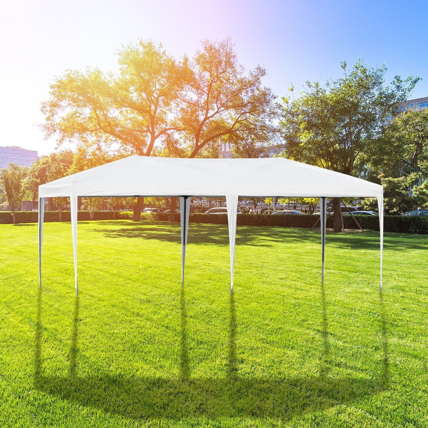 Caravane Pop-up Outsunny robuste avec cadre solide, toit pare-UV, sac de transport pour patio, jardin, plage, arrière-cour