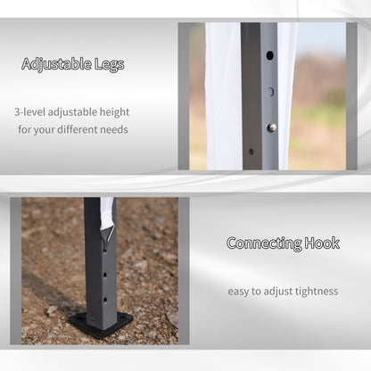 Caravane Pop-up Outsunny robuste avec cadre solide, toit pare-UV, sac de transport pour patio, jardin, plage, arrière-cour