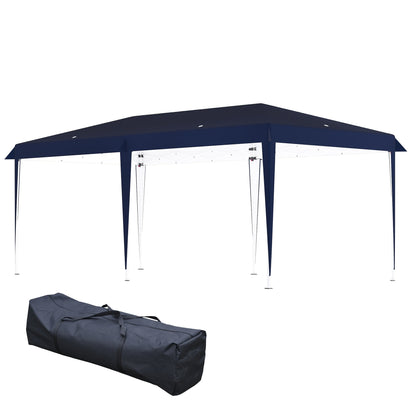 Caravane Pop-up Outsunny robuste avec cadre solide, toit pare-UV, sac de transport pour patio, jardin, plage, arrière-cour
