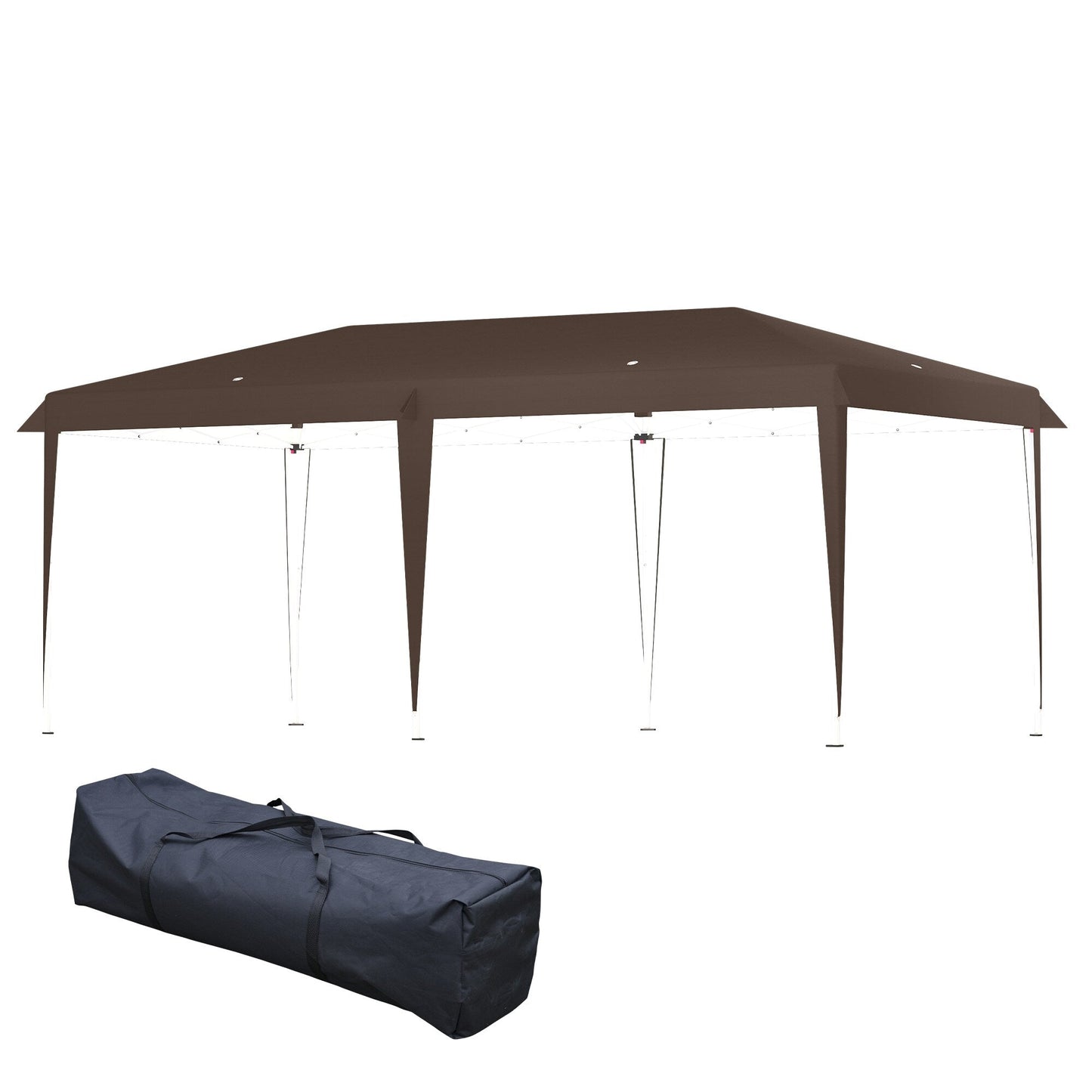Caravane Pop-up Outsunny robuste avec cadre solide, toit pare-UV, sac de transport pour patio, jardin, plage, arrière-cour