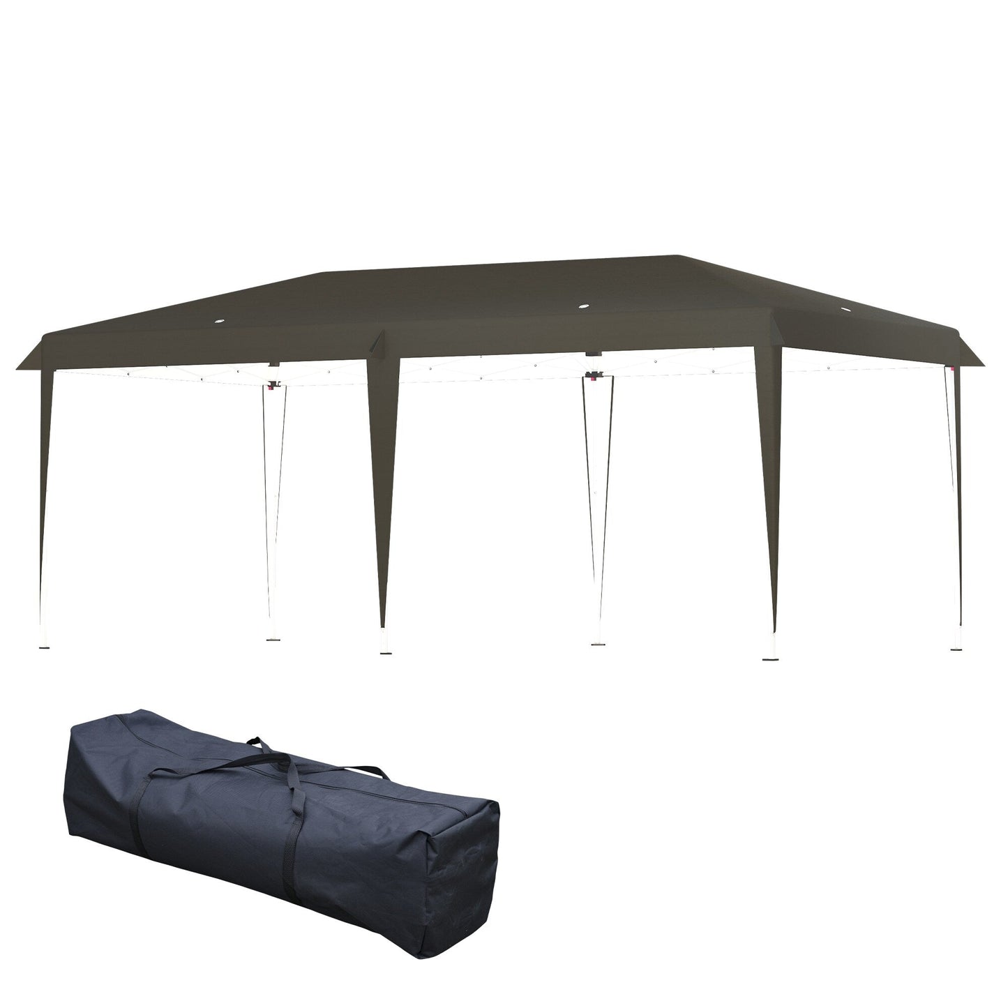 Caravane Pop-up Outsunny robuste avec cadre solide, toit pare-UV, sac de transport pour patio, jardin, plage, arrière-cour