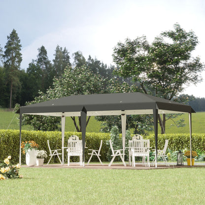 Caravane Pop-up Outsunny robuste avec cadre solide, toit pare-UV, sac de transport pour patio, jardin, plage, arrière-cour